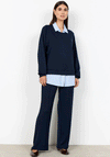 Soyaconcept Banu Shirt Trim Sweatshirt, Navy