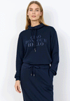 Soyaconcept Banu Funnel Neck Sweatshirt, Navy