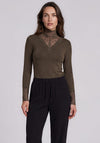 Soyaconcept Marica Lace Detail Top, Green