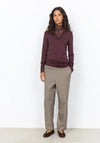 Soyaconcept Marica Lace Detail Top, Plum Purple