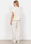 Soyaconcept Banu Jersey Tie Trim Top, Cream