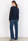 Soyaconcept Banu Broderie Anglaise Sleeve Top, Navy