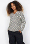 Soyaconcept Felicity Printed Jersey Blouse, Cream