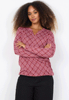 Soyaconcept Felicity Printed Jersey Blouse, Berry Pink