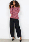 Soyaconcept Felicity Printed Jersey Blouse, Berry Pink