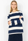 Soyaconcept Barni Striped Crew Neck Top, Navy