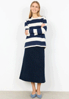Soyaconcept Barni Striped Crew Neck Top, Navy