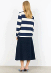 Soyaconcept Barni Striped Crew Neck Top, Navy