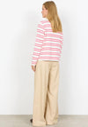 Soyaconcept Barni Striped Polo Top, Pink