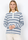 Soyaconcept Barni Striped Polo Top, Blue