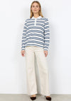 Soyaconcept Barni Striped Polo Top, Blue