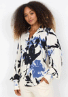 Soyaconcept Bene Floral Collar Blouse, Cream and Blue