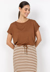 Soyaconcept Braided Detail T-Shirt, Tan