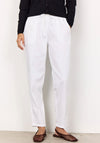 Soyaconcept Akila Tapered Leg Cotton Trousers, White