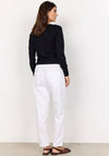 Soyaconcept Akila Tapered Leg Cotton Trousers, White