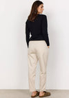Soyaconcept Akila Tapered Leg Cotton Trousers, Beige