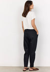Soyaconcept Akila Tapered Leg Cotton Trousers, Black