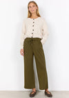 Soyaconcept Banu Straight Leg Jersey Trousers, Green