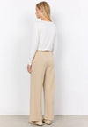Soyaconcept Banu Straight Leg Jersey Trousers, Cream