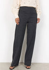 Soyaconcept Vinja Herringbone Straight Leg Trousers, Grey