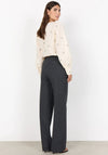 Soyaconcept Vinja Herringbone Straight Leg Trousers, Grey