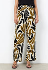 Soyaconcept Botanical Print Wide Leg Trousers, Beige Multi