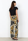 Soyaconcept Botanical Print Wide Leg Trousers, Beige Multi