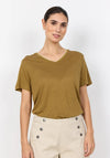Soyaconcept Emel V-Neck T-Shirt, Olive Green