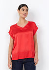 Soyaconcept V-Neckline T-Shirt, Red