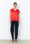 Soyaconcept V-Neckline T-Shirt, Red
