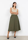 Soyaconcept Sleeveless Polka Dot Top, Beige and Black