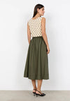Soyaconcept Sleeveless Polka Dot Top, Beige and Black