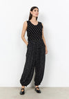 Soyaconcept Polka Dot Sleeveless Top, Black and Beige