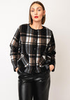 Soyaconcept Vocal Check Print Buttoned Jacket, Black Multi