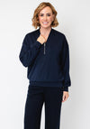 Soyaconcept Banu Quarter Zip Jumper, Navy