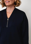 Soyaconcept Banu Quarter Zip Jumper, Navy