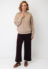 Soyaconcept Banu Quarter Zip Jumper, Beige