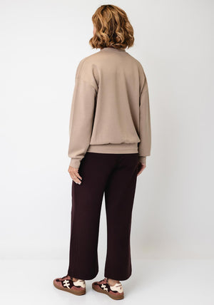 Soyaconcept Banu Quarter Zip Jumper, Beige