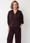 Soyaconcept Banu Quarter Zip Jumper, Wine