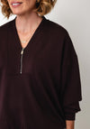 Soyaconcept Banu Quarter Zip Jumper, Wine