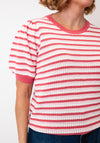 Soyaconcept Camila Striped Knit Top, Pink