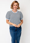 Soyaconcept Camila Striped Knit Top, Blue & Navy