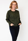 Soyaconcept Herla Knit Round Neck Cardigan, Green