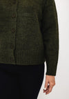Soyaconcept Herla Knit Round Neck Cardigan, Green