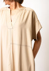Soyaconcept Paige Contrast Stitch Tunic Dress, Beige