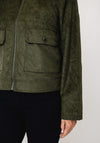 Soyaconcept Hajra Faux Suede Jacket, Green