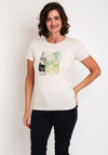 Soyaconcept Babette Graphic Print Cotton T-Shirt, Beige