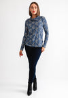 Soyaconcept Felicity Paisley Print Roll Neck Top, Navy