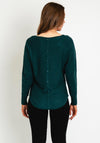 Soyaconcept Button Back Detail Knit Top, Forest Green