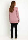 Soyaconcept Button Down Long Knit Cardigan, Pink
